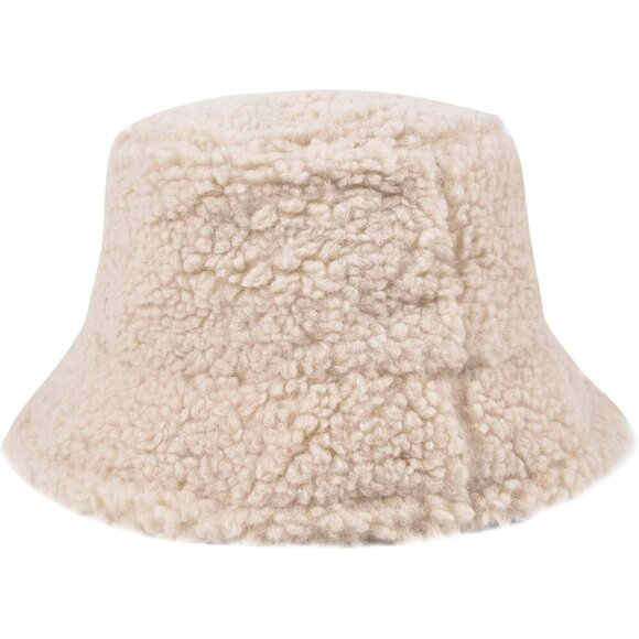 Faux Fur Bucket Hat Fuzzy Warm Sherpa Winter Men Women Teens Unisex